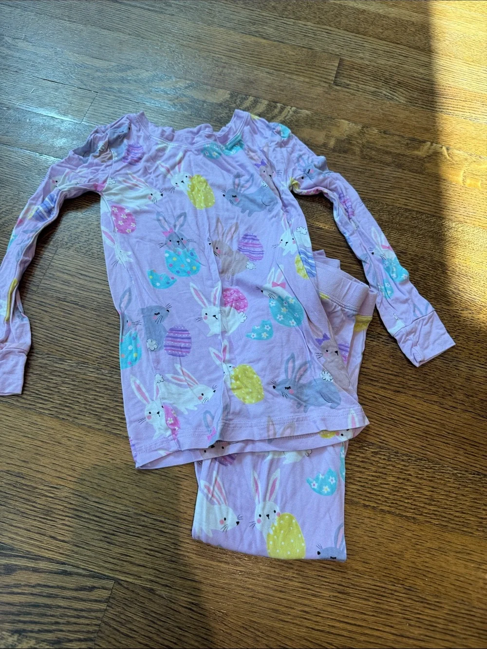 Little Sleepies Pink Bunny & Easter Egg Pajama Set